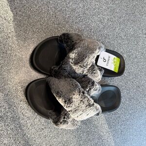 Cozy Faux Fur Slide Sandals